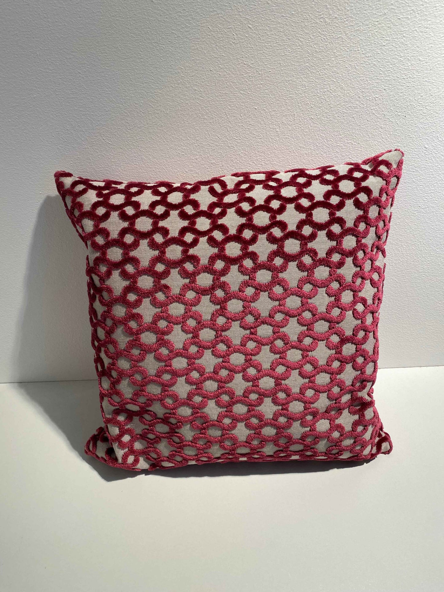 Kussen met roze patroon 35x35