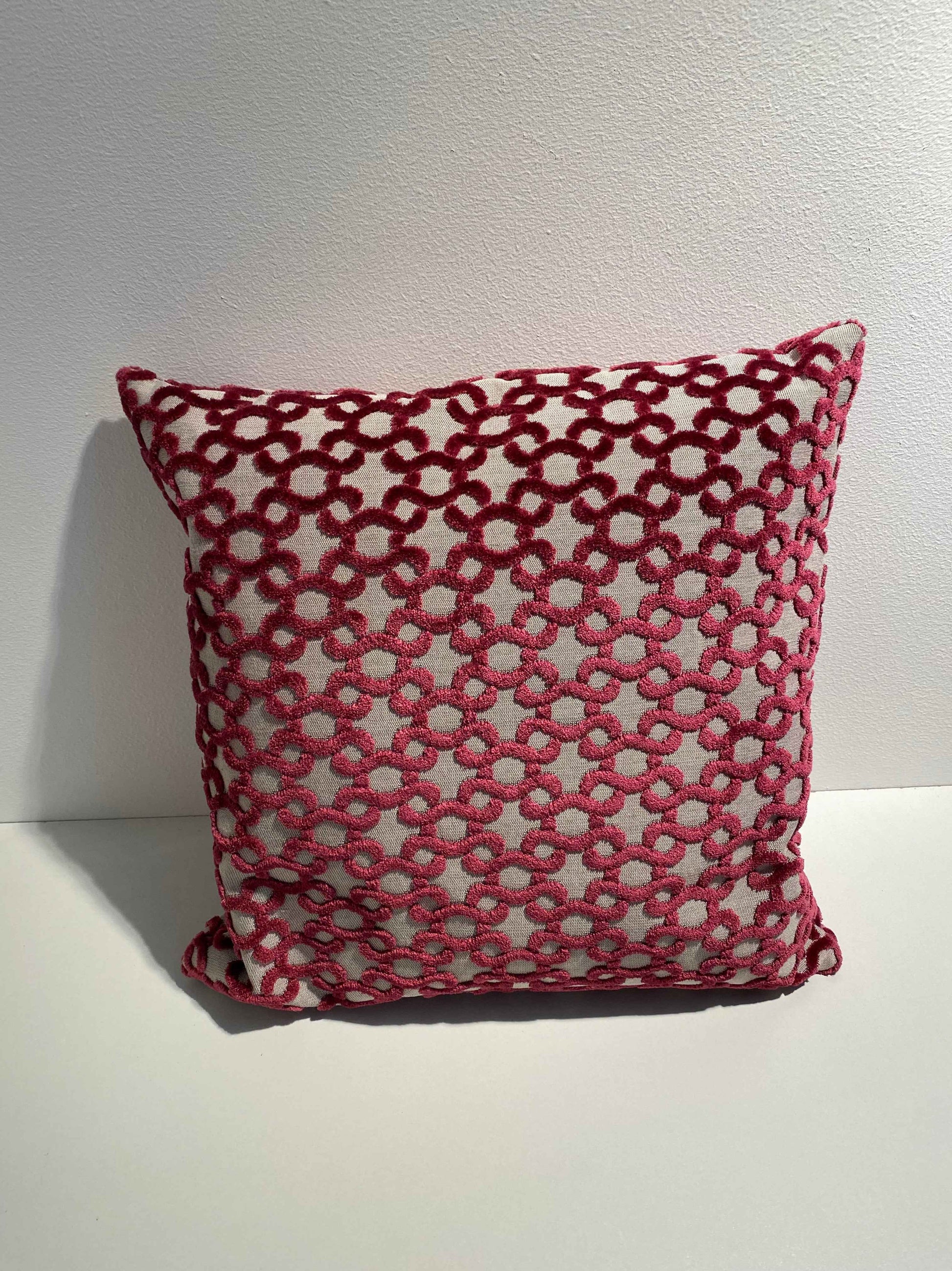 Kussen met roze patroon 35x35