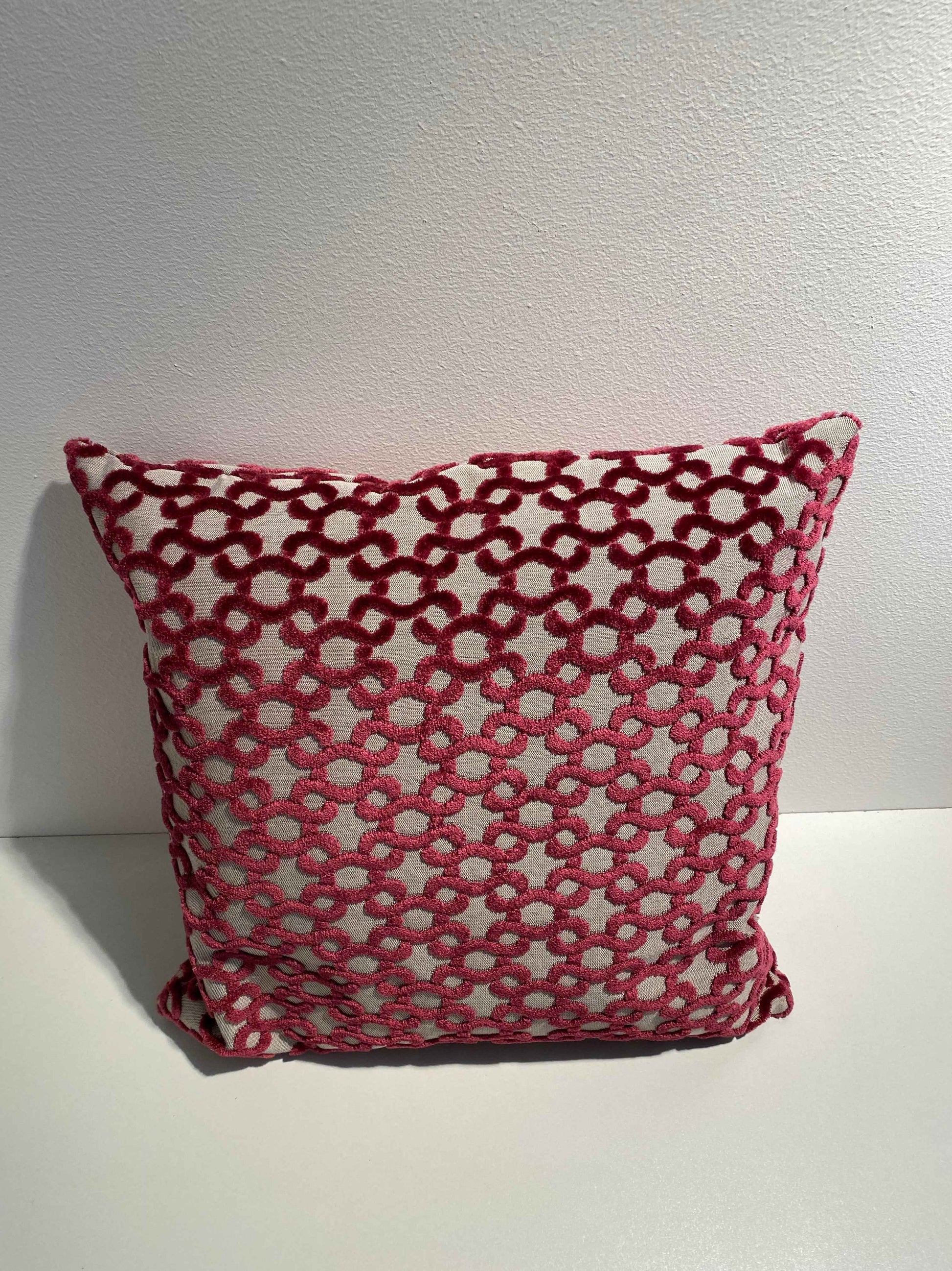 Kussen met roze patroon 35x35