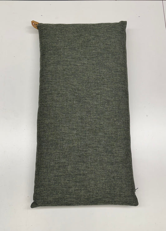 Rechthoekig kussen 80x40 groen/grijs